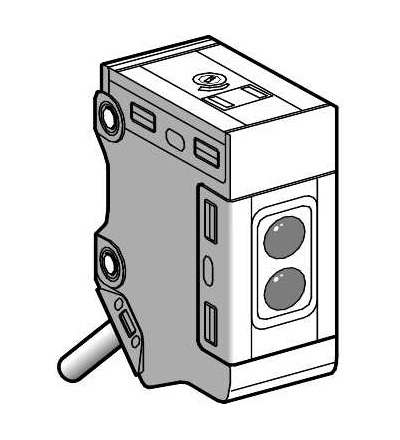 XUM5BPBNL2 Fotoelektrické čidlo, XUM, difusní, Sn 0,77m, 12..24VDC, kabel 2m, Schneider Electric