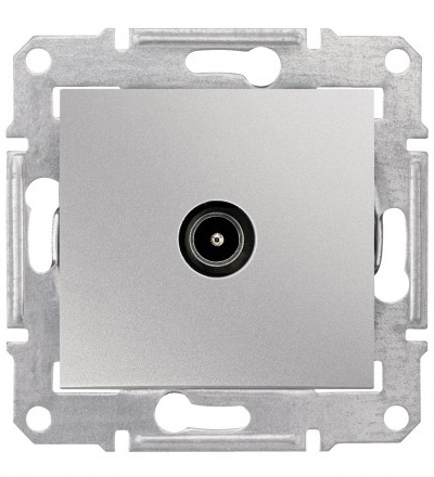 SDN3201660 Sedna, TV connector, 1dB without frame aluminium, Schneider Electric