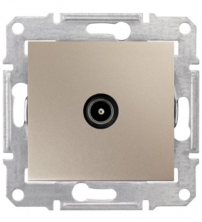 SDN3201668 Sedna, TV connector, 1dB without frame titanium, Schneider Electric