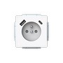 ABB Zásuvka 1násobná s kolíkem, s clonkami, s nabíjením USB-A, USB-C 2CKA002017A1916