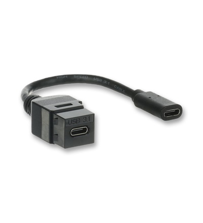 ABB Zásuvka USB-C (keystone s kabelem), černá 2CKA000230A0498