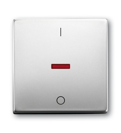 ABB Kryt spínače jednoduchý, s potiskem I/0, s červeným průzorem 2CKA001751A2961