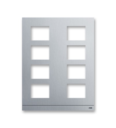 ABB Kryt AUDIO tabla, velikost 2/4 (135 mm), eloxovaný hliník 2TMA220161A0008