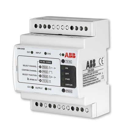 ABB Vysílač stavu kontaktů RF, řadový, 868 MHz 3299-20408