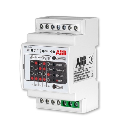ABB Přijímač RF spínací, 2násobný, řadový, 868 MHz 3299-21408