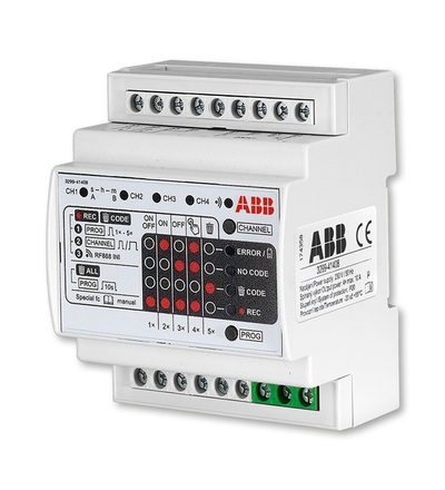 ABB Přijímač RF spínací, 4násobný, řadový, 868 MHz 3299-41408