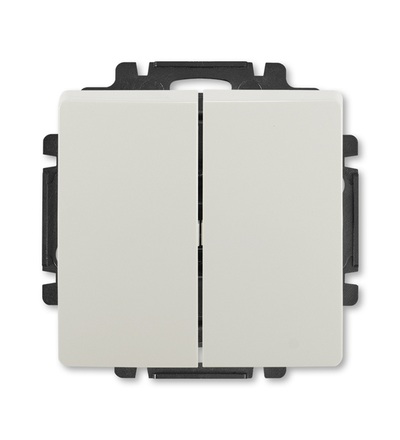 ABB Ovládač zapínací dvojitý, řazení 1/0+1/0, s krytem 3557G-A87340 S1