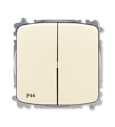 ABB Přepínač dvojitý střídavý, s krytem, řazení 6+6, IP44, bezšroubové svorky 3559A-A52940 C