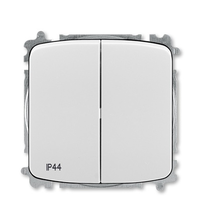 ABB Přepínač dvojitý střídavý, s krytem, řazení 6+6, IP44, bezšroubové svorky 3559A-A52940 S