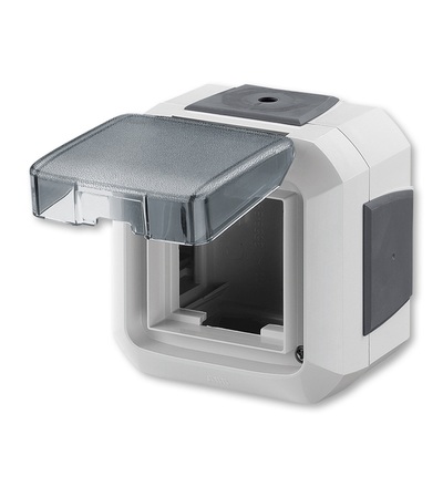 ABB Krabice nástěnná pro přístroje 45x45, s víčkem, pro průběž. mont., IP54 3903N-C06541 S