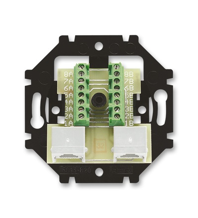 ABB Přístroj zásuvky ISDN, průchozí, dvojnásobný 5013U-A00152