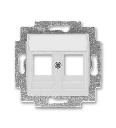 ABB Kryt zásuvky komunikační přímé (2x), s kovovým upevňovacím třmenem 5014H-A01018 16