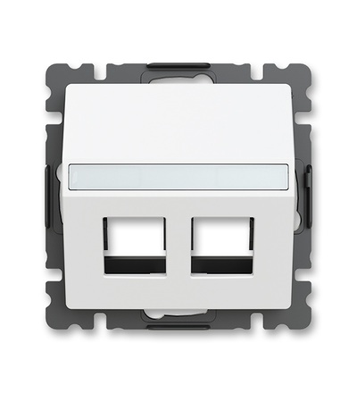 ABB Kryt zásuvky komunikační přímé (2x), s upevňovacím třmenem 5014T-A00418 240
