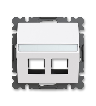 ABB Kryt zásuvky komunikační přímé (2x), s upevňovacím třmenem 5014T-A00418 500