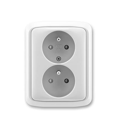 ABB Zásuvka dvojnásobná s ochrannými kolíky, s clonkami 5512A-2359 S