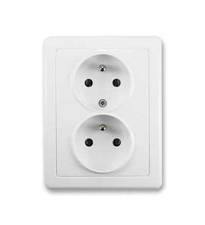 ABB Zásuvka dvojnásobná s ochrannými kolíky 5512G-C02349 B1