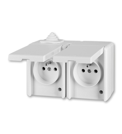 ABB Zásuvka dvojnásobná, IP44 5518-2029 B