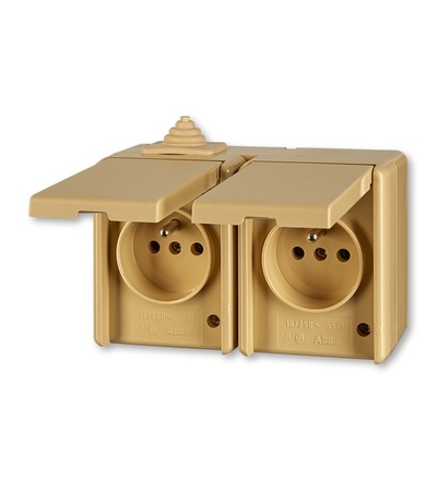 ABB Zásuvka dvojnásobná, IP44 5518-2029 D