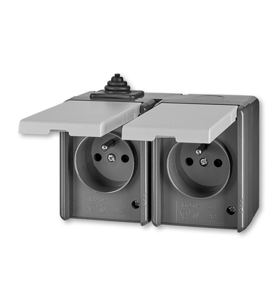 ABB Zásuvka dvojnásobná, IP44 5518-2029 S
