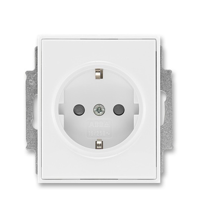 ABB Zásuvka jednonásobná s ochr. kontakty (podle DIN), s clonkami 5518E-A03459 03