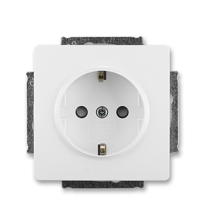 ABB Zásuvka jednonásobná s ochr. kontakty (podle DIN), s clonkami 5518G-A03459 B1