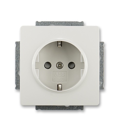 ABB Zásuvka jednonásobná s ochr. kontakty (podle DIN), s clonkami 5518G-A03459 S1