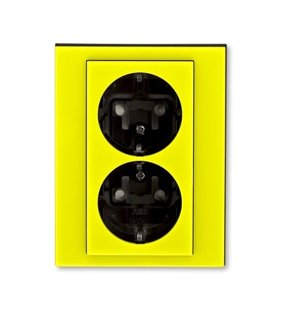 ABB Zásuvka dvojnásobná s bočními kontakty, s clonkami, bezšr. sv. 5522H-C03457 64