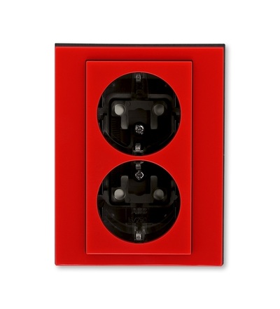 ABB Zásuvka dvojnásobná s bočními kontakty, s clonkami, bezšr. sv. 5522H-C03457 65