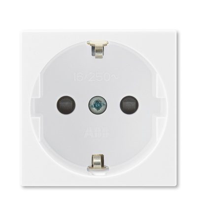 ABB Zásuvka 45x45 s bočními kontakty, s clonkami 5525N-C03357 B