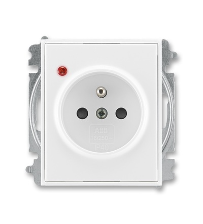 ABB Zásuvka jednonásobná s clon., s ochranou před přepětím, bezšroub. sv. 5599E-A02357 03