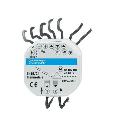 ABB Relé rozdělovací Busch-Jalousiecontrol 12-48 V DC (typ 6415/24) 2CKA006410A0363