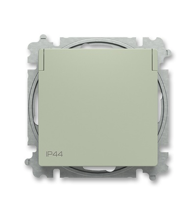 ABB Zásuvka jednonásobná, s clonkami, s víčkem, IP44 6619T-A06995 243
