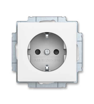 ABB Zásuvka jednonásobná s bočními kontakty, s clonkami 6620T-A07657 240