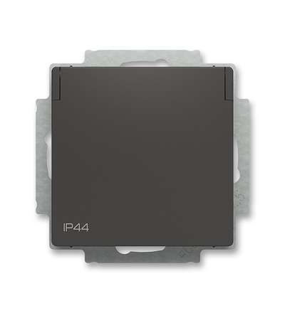 ABB Zásuvka jednonásobná s bočními kontakty, s clonkami, s víčkem, IP44 6620T-A07995 237