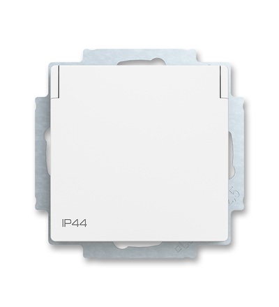 ABB Zásuvka jednonásobná s bočními kontakty, s clonkami, s víčkem, IP44 6620T-A07995 240