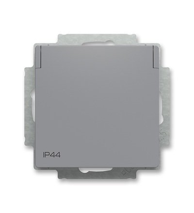 ABB Zásuvka jednonásobná s bočními kontakty, s clonkami, s víčkem, IP44 6620T-A07995 241