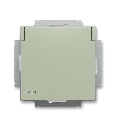 ABB Zásuvka jednonásobná s bočními kontakty, s clonkami, s víčkem, IP44 6620T-A07995 243