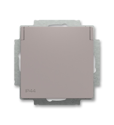 ABB Zásuvka jednonásobná s bočními kontakty, s clonkami, s víčkem, IP44 6620T-A07995 244