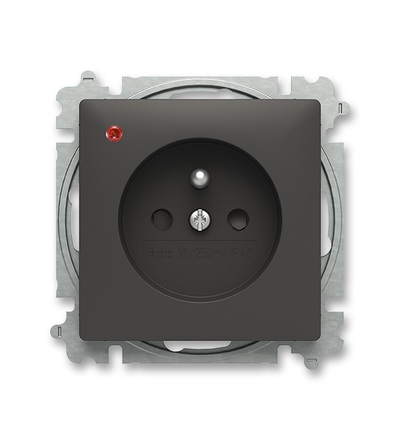 ABB Zásuvka jednonásobná, s clonkami, s ochranou před přepětím 6699T-A06657 237