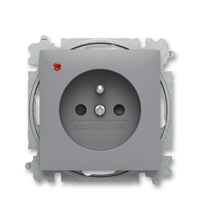 ABB Zásuvka jednonásobná, s clonkami, s ochranou před přepětím 6699T-A06657 241