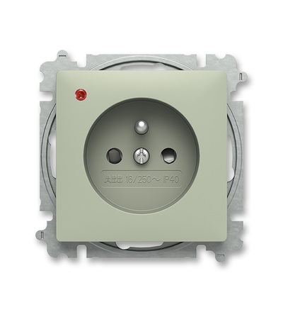 ABB Zásuvka jednonásobná, s clonkami, s ochranou před přepětím 6699T-A06657 243