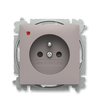 ABB Zásuvka jednonásobná, s clonkami, s ochranou před přepětím 6699T-A06657 244