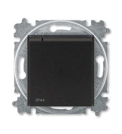 ABB Zásuvka jednonásobná s ochranným kolíkem, s clonkami, s víčkem (IP44) 6619H-A06997 63