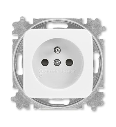 ABB Zásuvka jednonásobná s ochranným kolíkem, s clonkami 6619B-A06357 B