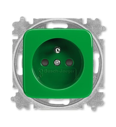 ABB Zásuvka jednonásobná s ochranným kolíkem, s clonkami 6619B-A06357 Z