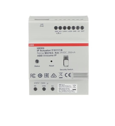 ABB Člen akční spínací, 1x 12V DC/500mA a 1xNC/NO, LAN (Welcome IP), řadový 2TMA130160H0051