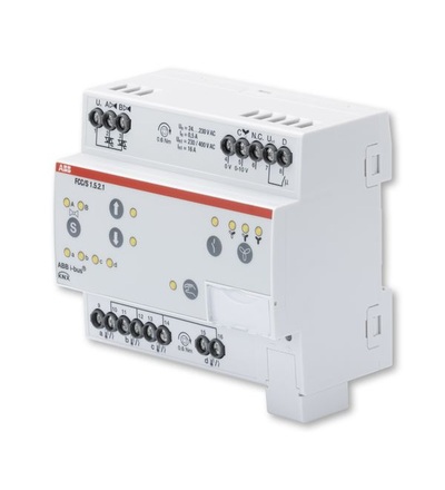 ABB Řadový akční člen fan-coilu, 2xPWM, 1x0-10V, man. ovládání 2CDG110235R0011