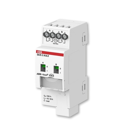 ABB Řadový spínací akční člen s detekcí proudu 2násobný, 16/20 A, C-zátěž 2CDG110269R0011