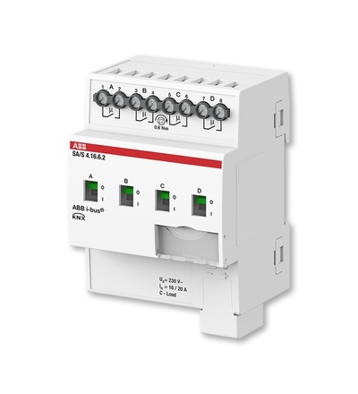 ABB Řadový spínací akční člen s detekcí proudu 4násobný, 16/20 A, C-zátěž 2CDG110270R0011