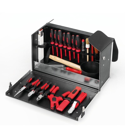 CIMCO Kožený kufr s nářadím 290x435x200 mm (22 ks)  170300